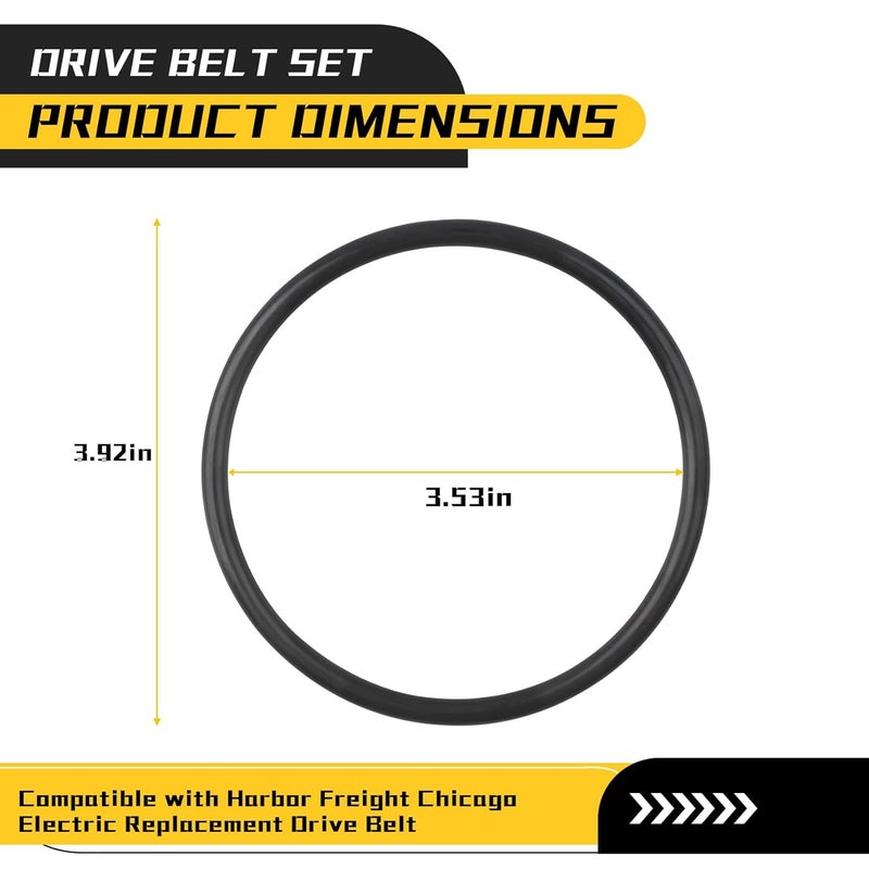 Valorup Compatible with Harbor Freight Chicago Electric Replacement Drive Belt for Single and Dual Barrel Rock Tumblers | Fits for Central Machinery, ABN, Viyuki Models | Nitrile Rubber Construction (3 Pack) - Image 4